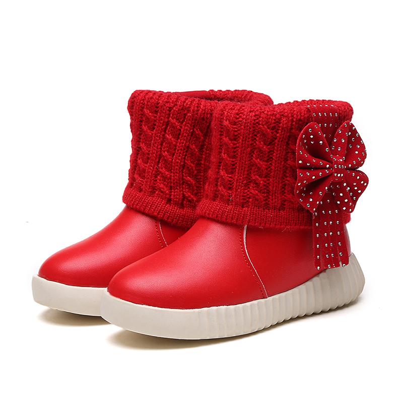 ブーツ 女の子 秋冬 加 暖かい 韓国 プリンセス ショートブーツ 子供 雪遊び ガールズ シューズ リボン