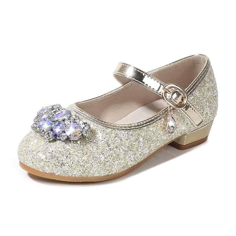 パンプス 女の子 キッズ 子供 発表会 ドレス シューズ プリンセス シューズ きらきら ストーン 革 春 パーティー 礼服 高めヒール ピアノ 演奏会