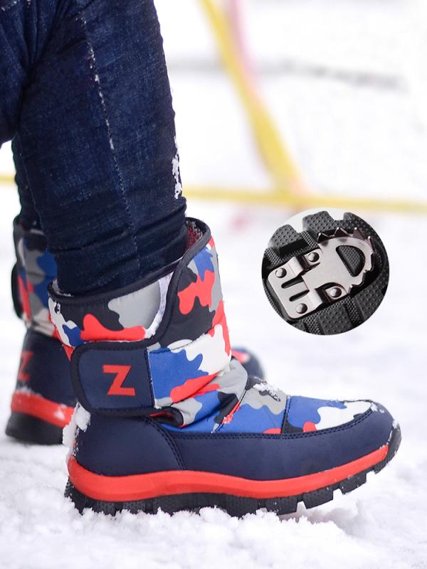 楽天フロントップ楽天市場店ブーツ 子供 男の子 女の子 キッズ 冬 防水 滑り止め 暖かい 厚手 あったか アウトドア 雪道 滑り止め