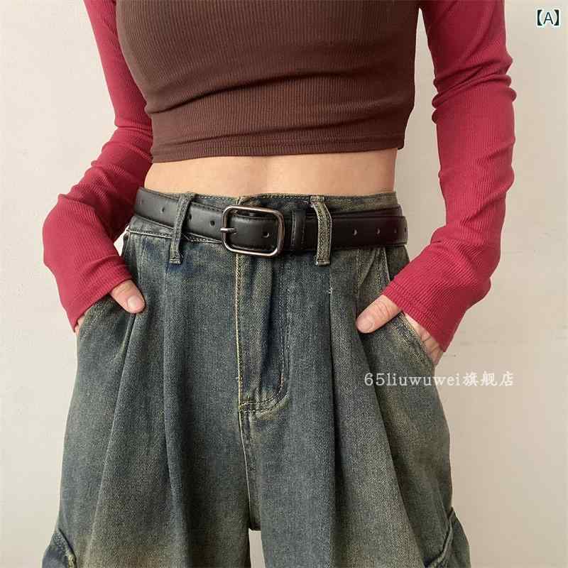 ベルト レディース メンズ 幅広 シンプル フェイクレザー おしゃれ 小物 カジュアル パンツ アクセント