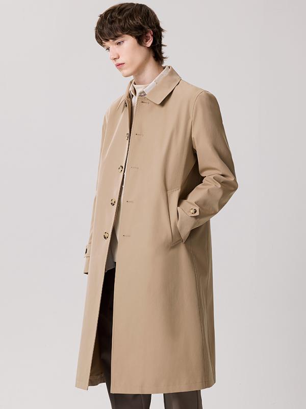 ・柄: 無地・スタイル: アーバン・サイズ展開: M、L、XL、2XL・ポケット: サイドポケット・主な素材: 綿63.7%、ポリエステル36.3%・フィット: レギュラー・テイスト: トレンド・着丈: ロング・前開き: シングルボタン・袖タイプ: レギュラー・袖丈: 長袖・用途: デイリーユース・襟タイプ: ターンカラー・カラー展開: シャーカ、ブラック、ストーン