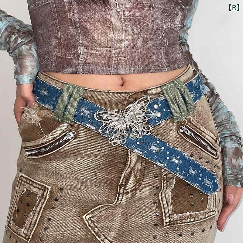 ベルト レディース ヴィンテージ風 太め ウエスト 個性的 エスニック ボヘミアン カジュアル デニムパンツ 合わせ 小物 3