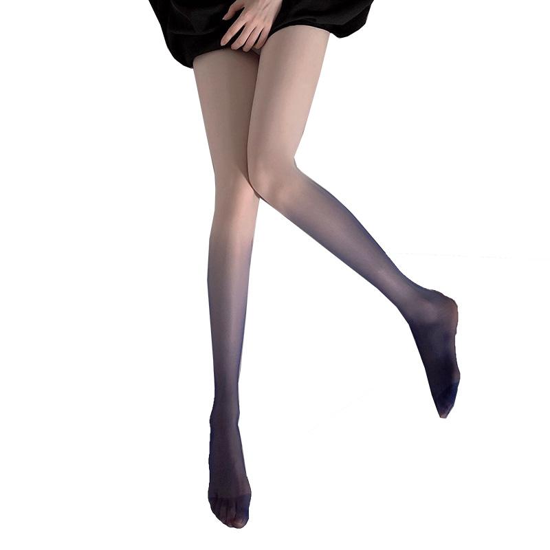 タイツ レディース 夏 グラデーション カラー ストッキング パンスト ストレッチ 伝線防止 薄手 美脚 ダンス パフォーマンス 衣装 セクシー おしゃれ 黒 青