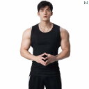 タンクトップ メンズ 大人 大きいサイズ スリムフィット フィットネス トレーニング ノースリーブ ラウンドネック プルオーバー 通気性 セット 無地 白 黒