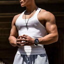 タンクトップ メンズ 大きいサイズ スリムフィット ノースリーブ スクエアネック プルオーバー フィットネス トレーニング 伸縮性 速乾 無地 セット 黒 白