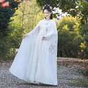 マント レディース 韓服 ショール 防寒 衣装 女性用 レトロ ロング フード 日よけ コート チャイナ風 写真 撮影 紐 アウター 柔らかい 刺繍 花 おしゃ...