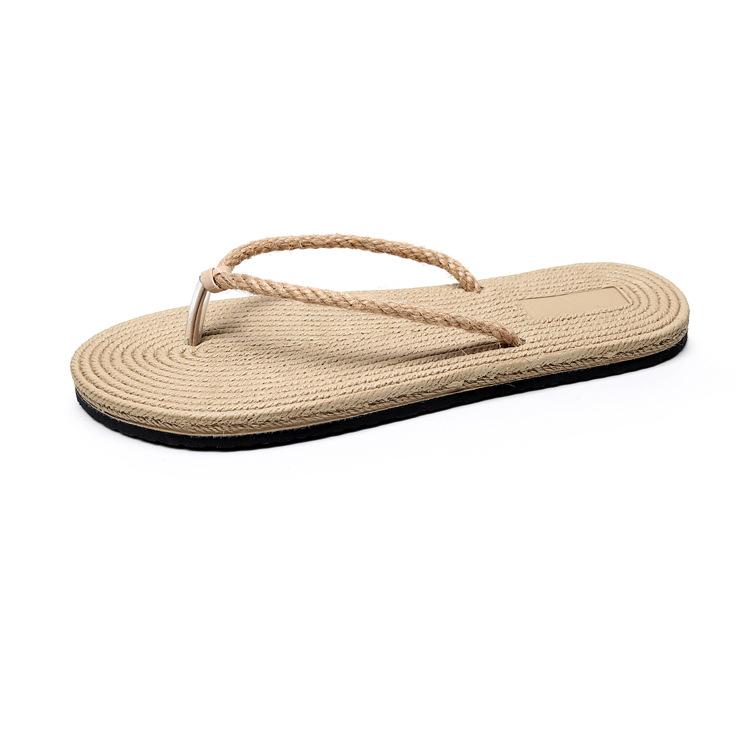 フラット ビーチ サンダル レディース スリッパ ぺたんこ 夏 エスニック アウトドア リゾート 涼しい 滑りにくい 柔らかい ベージュ 黒 紐