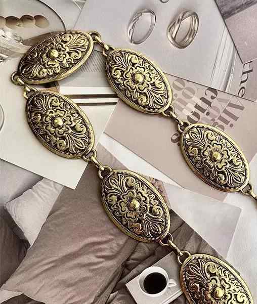 チェーンベルト レディース 装飾品 小物 アクセサリー ウエストマーク 合金 シングルループ ショッピン..