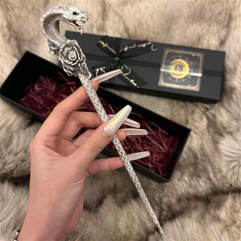 かんざし 一本挿し 大人 レディース ギフト パンク風 ヘアアクセサリー ピン まとめ髪 コレクション 合金 蛇 花 ビーズ おしゃれ 緑 赤 白