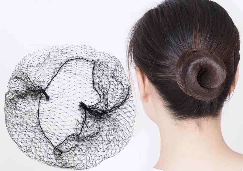 シニヨン ネット 可愛い ヘアアクセサリー ナース レディース シンプル CA セット 伸縮性 柔らかい まとめ髪 黒 おだんご ロング