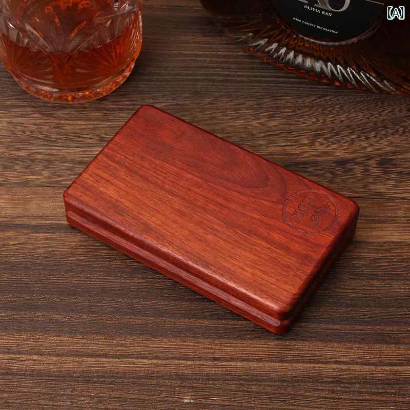 タバコケース メンズ 木製 豪華 ローズウッド 薄型 スリム ボックス フリップ トップ 抗圧力 コンパクト ポータブル 四角 おしゃれ ギフト 太 細 ビジネ...