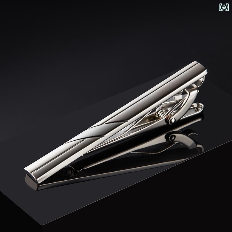 ネクタイピン メンズ シルバー ビジネス フォーマル 男女兼用 韓国 つや消し 父の日 旦那 シンプル 新生活 就活 タイバー アクセサリー ライン