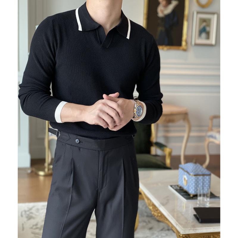 襟のタイプ: 折り返し適用季節：秋袖丈：長袖該当シーン：レジャーバージョン: スリムフィット素材構成：ビスコース繊維（ビスコース繊維）52.ポリエステル繊維29.7.ポリアミド繊維（ナイロン）18.3