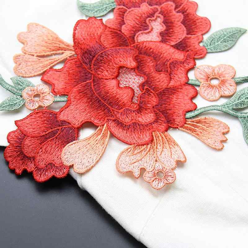 花 刺繍 ワッペン 布 大きめ 民族 衣装 チャイナ風 服 DIY 装飾 アクセサリー 手縫い おしゃれ 個性的 ..