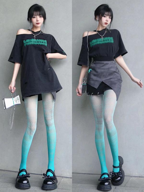 カラーストッキング レディース おしゃれ 夏 薄手 スリムフィット 美脚 セクシー グラデーション