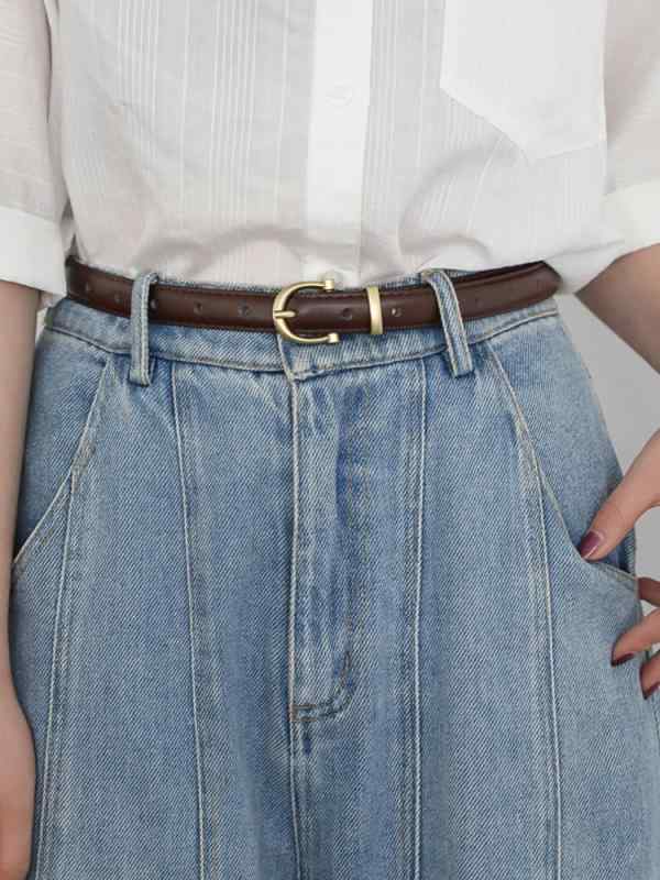 ベルト レディース スリム ブラック 装飾 おしゃれ シンプル ヴィンテージ風 小物 カジュアル 調節 アクセサリー 上品 スーツ ジーンズ