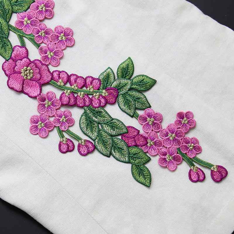 花 刺繍 ワッペン 大きめ 牡丹 装飾 アップリケ DIY アクセサリー 手縫い 必要 衣装 おしゃれ 個性的 チャイナ風 日用品雑貨