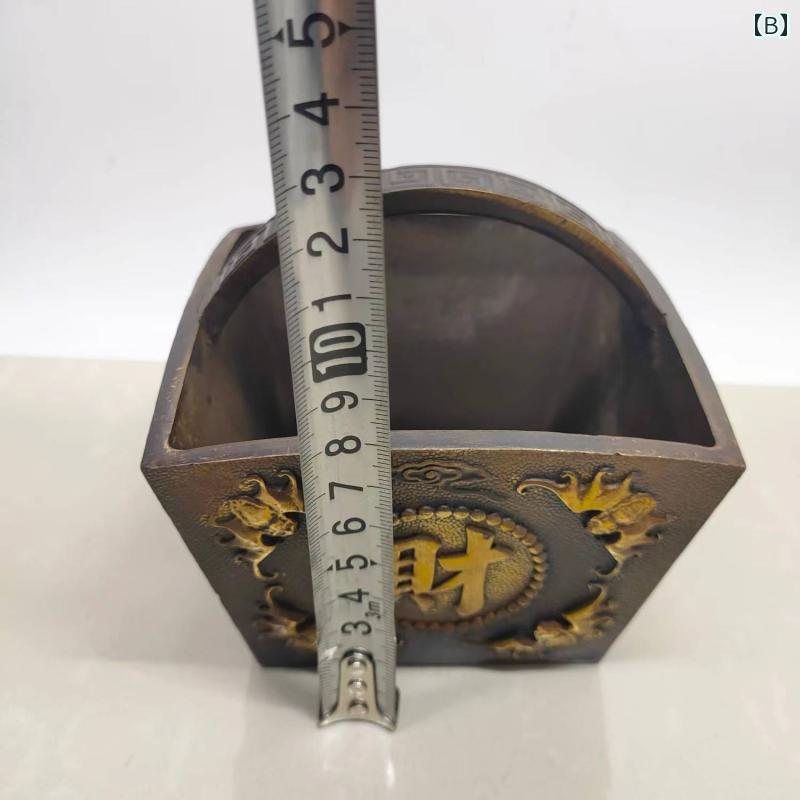 置物 真鍮 銅 メッキ 縁起物 風水 玄関 リビング 米桶 バケツ 升 3本足 ヒキガエル...