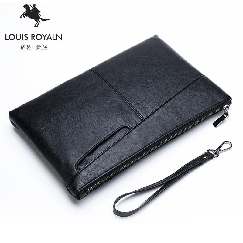 クラッチバッグ メンズ ハンド カジュアル 封筒 財布 カード 大容量 セット 柔らかい レザー 携帯電話 ビジネス シンプル 普段使い 黒 ジッパー ストラップ