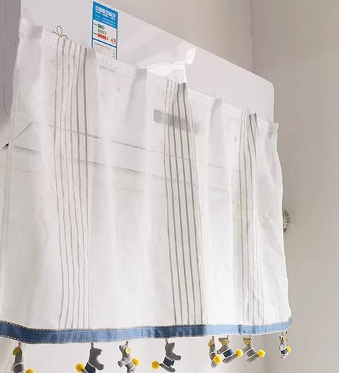 エアコン 風よけ 布 キッズ 家庭用 リビング 子供部屋 結露しにくい 直風防止 風向き調整 ほこりよけ ..