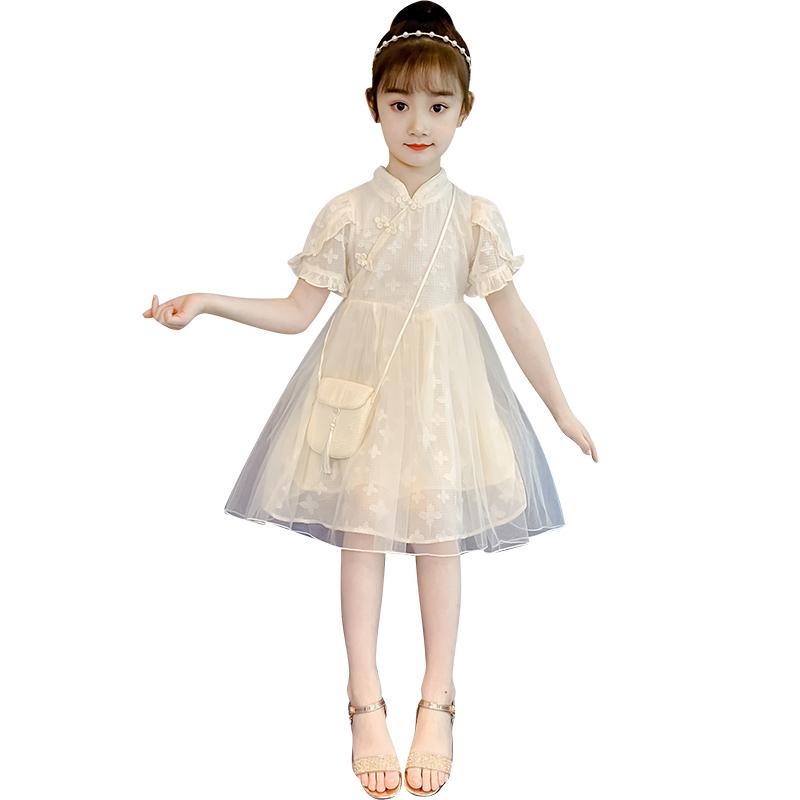 漢服 子供 女の子 韓国 ドレス 夏 チャイナ風 プリンセス レース ガーゼ スカート ワンピース チュール..