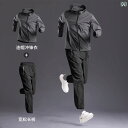 ウインドブレーカー メンズ セットアップ 秋冬 スポーティ ジップアップ フード トップス ウエストゴム 長ズボン防風 防水 速乾 通気性 大きいサイズ スポー...