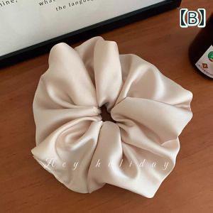 シュシュ かわいい レディース 韓国 サテン 大きめ お団子 ポニーテール ヘアゴム ...