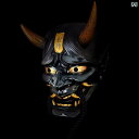 般若 お面 和風 マスク 鬼 装着可能 置物 壁掛け ハロウィン イベント コスプレ 仮装 パフォーマンス 舞台 撮影 装飾品 小道具 ディスプレイ 個性的 かっこいい 黒