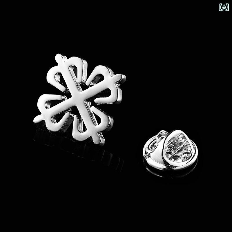 ラペルピン メンズ レディース 装飾 男女兼用 ヴィンテージ風 小さめ ブローチ キラキラ アクセサリー 結婚式 ゴールド ビジネス シルバー 漢字 チャイナ