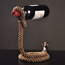 フロントップ楽天市場店で買える「ワインラック おしゃれ ホーム シンプル リビング ダイニング アメリカン キャビネット 装飾 モデル ルーム 工芸品 アート レイアウト ロープ レトロ マーメイド カラフル ゴールド 白」の画像です。価格は5,373円になります。