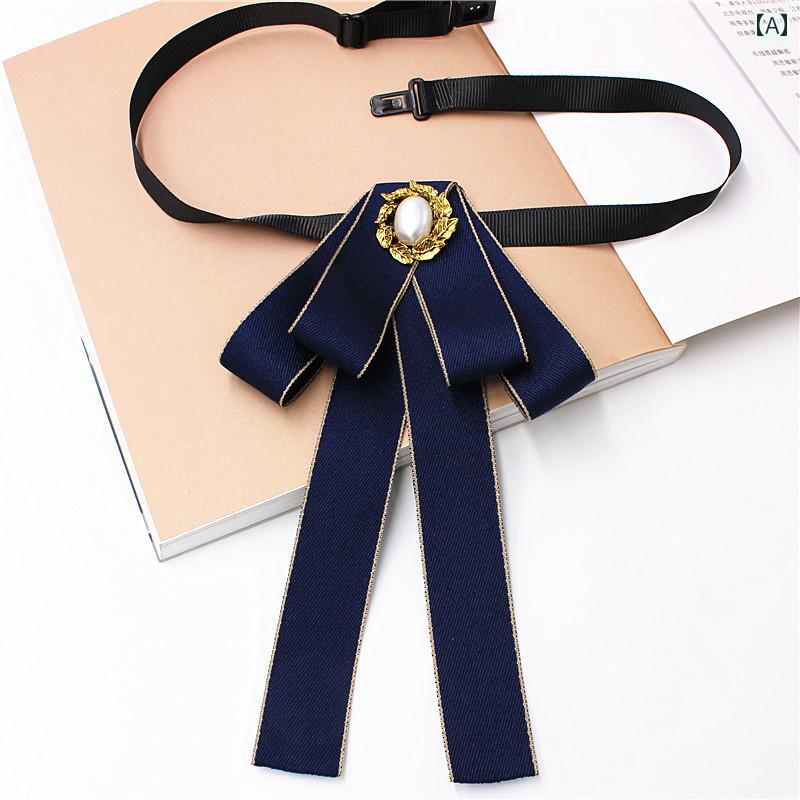 ボウタイ レディース メンズ 韓国 フォーマル シャツ ブラウス 結婚式 披露宴 冠婚葬祭 入園 卒園 パーティー イベント 演奏 発表 司会 パフォーマンス 衣装 ワインレッド 黒 青 パール ラインストーンブローチ 装飾 エレガント ギフト