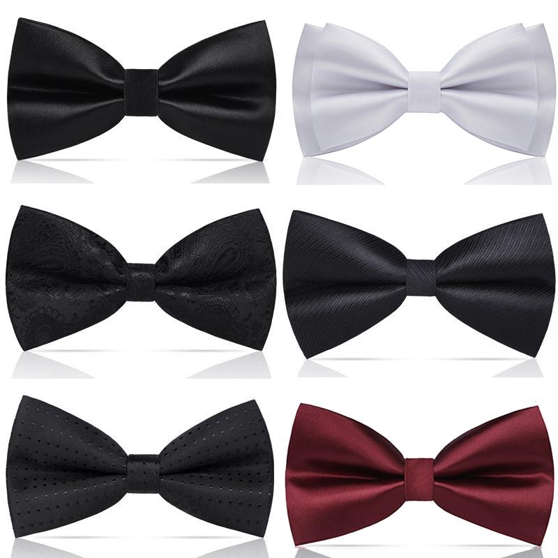 蝶ネクタイ メンズ おしゃれ 韓国 フォーマル ビジネス 結婚式 披露宴 新郎 スーツ パーティー イベント 演奏 司会 衣装 冠婚葬祭 ストライプ ペイズリー 星 黒 白 ワインレッド 光沢 シンプル エレガント スタイリッシュ ギフト