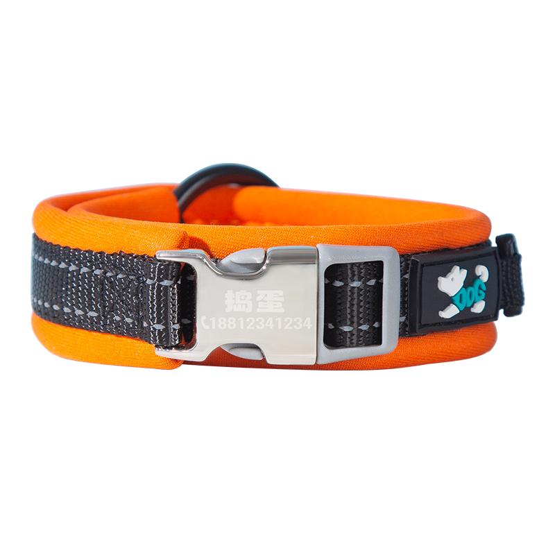 犬 首輪 迷子札 首飾り ペット用品 大きめ 中型 ゴールデンレトリバー ラブラドール 猫 絞殺防止 バッ..