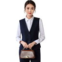 オフィス 制服 ベスト レディース ホテル 銀行 ボタン Vネック 前開き 大きいサイズ 黒 紺 グレー スリムフィット エレガント シンプル ポケット ポリエステル