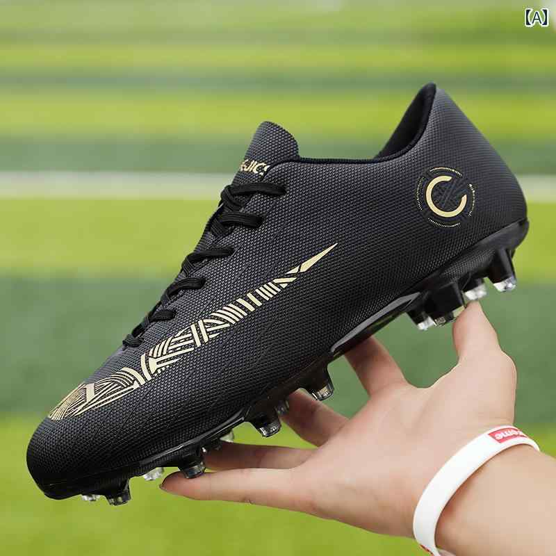 サッカースパイク ジュニア 男の子 女の子 男女兼用 大人 メンズ シューズ 黒 白 青 スポーツ トレーニング 耐摩耗性 通気 衝撃吸収 防水 滑り止め 軽量 速乾性