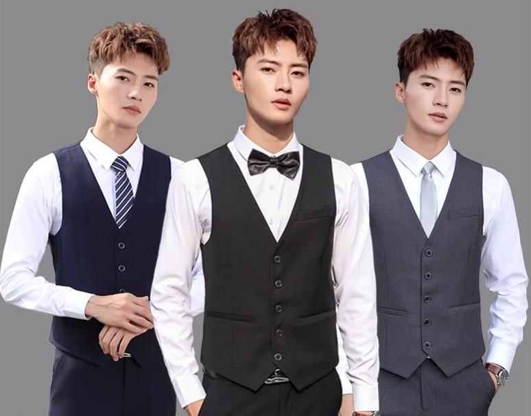 ベスト メンズ 冬 スーツ ビジネス 結婚式 パーティー フォーマル 前開き おしゃれ 春秋 花婿 衣装 新郎 ウェディング 大きいサイズ ゆったり シングルブレスト Vネック 無地 シンプル 赤 青 グレー