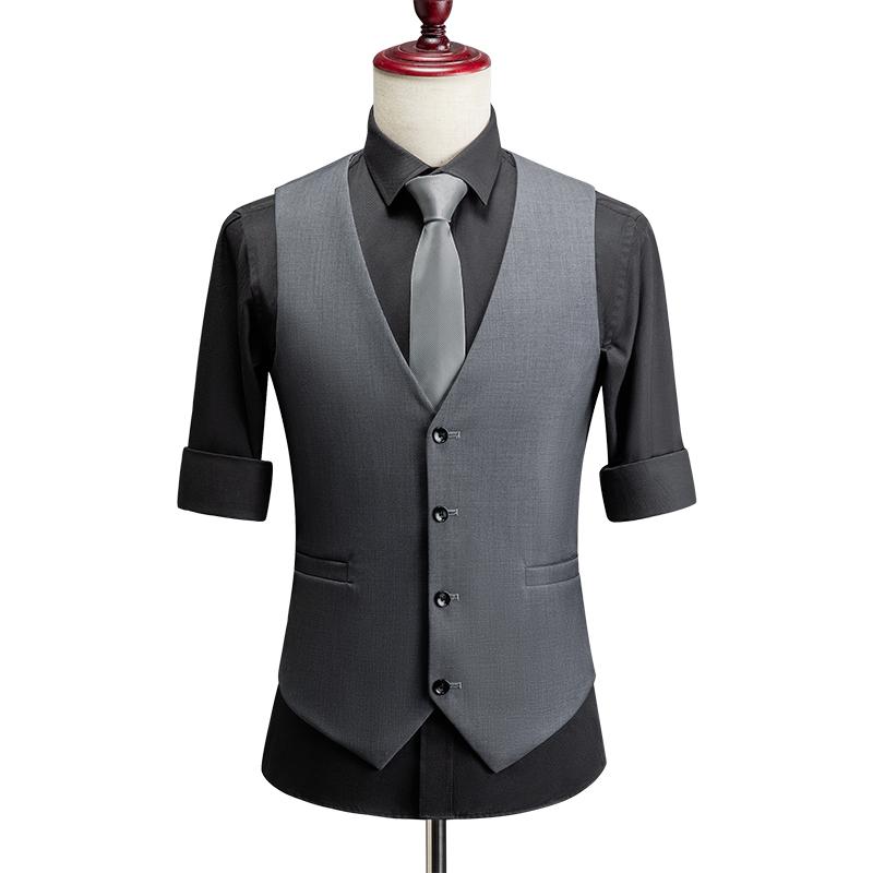 ベスト メンズ 冬 スーツ ビジネス フォーマル 結婚式 パーティー 前開き おしゃれ 秋 韓国 花婿 新郎 大きいサイズ ゆったり シングルブレスト ダブル レジャー セットアップ スラックス 無地 シンプル グレー 黒 赤