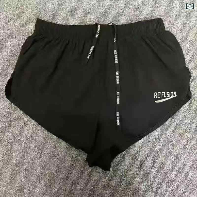 メンズ ショートパンツ 3分丈 トレーニング フィットネス 速乾 ビーチ 紐付き シン...