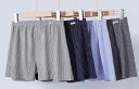 下着 メンズ トランクス ゆったり 締め付けない コットン 通気性 ストレッチ ストライプ柄 大きいサイズ シンプル 青 グレー 黒