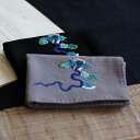ハンカチ 刺繍 プレゼント 誕生日 メンズ レディース カップル 綿 厚手 通気 吸水 ソフト ハンドメイド チャイナ風 レトロ おしゃれ カラフル 黒 グレー...