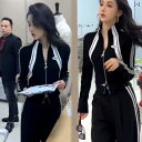 セットアップ レディース スポーティ 春秋 大きいサイズ おしゃれ 上下 長袖 トップス パンツ スタンドカラー ポケット ダブル ジップアップ 柔らかい 通気...