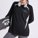 Tシャツ トップス レディース スポーティ おしゃれ 大きいサイズ 長袖 ラウンドネック 柔らかい 通気性 速乾 ストレッチ ゆったり 着痩せ 細見え スポーツ...