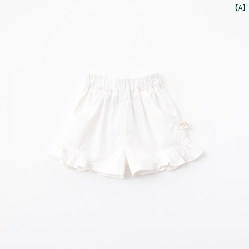 ショートパンツ キッズ 女の子 夏 韓国 ベビー 幼児 ボトムス 薄手 キュロット フ...