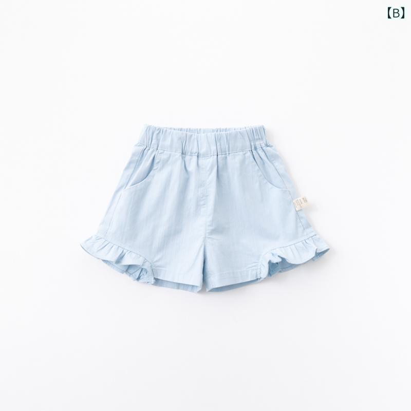 ショートパンツ キッズ 女の子 夏 韓国 ベビー 幼児 ボトムス 薄手 キュロット フ...