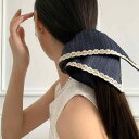 シュシュ 大きめ ボリューム レディース ポニーテール スクエア ヘアアクセサリー 秋冬 レース シンプル カジュアル おしゃれ 普段使い おでかけ お団子