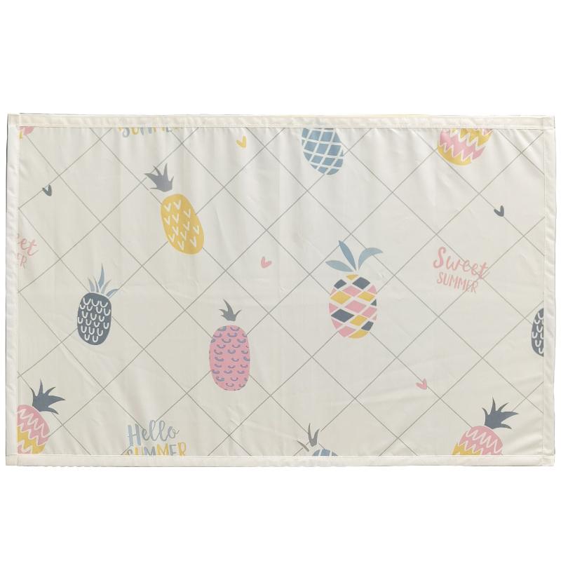 目隠し おしゃれ 面ファスナー カバー おしゃれ キッズ 子供部屋 北欧 キャビネット 戸棚 防塵 ジップアップ 猫 うさぎ パイナップル TPU グレー 白