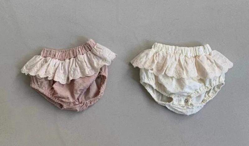 ベビー ブルマ パンツ かわいい 赤ちゃん 女の子 伸縮 ウエストゴム カジュアル フリル レース 薄手 ス..