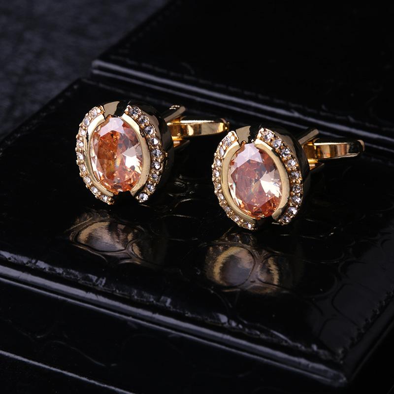 カフスボタン シャツ メンズ 銅 クリスタル ストーン ラウンド キラキラ 結婚式 二次会 パーティー フ..