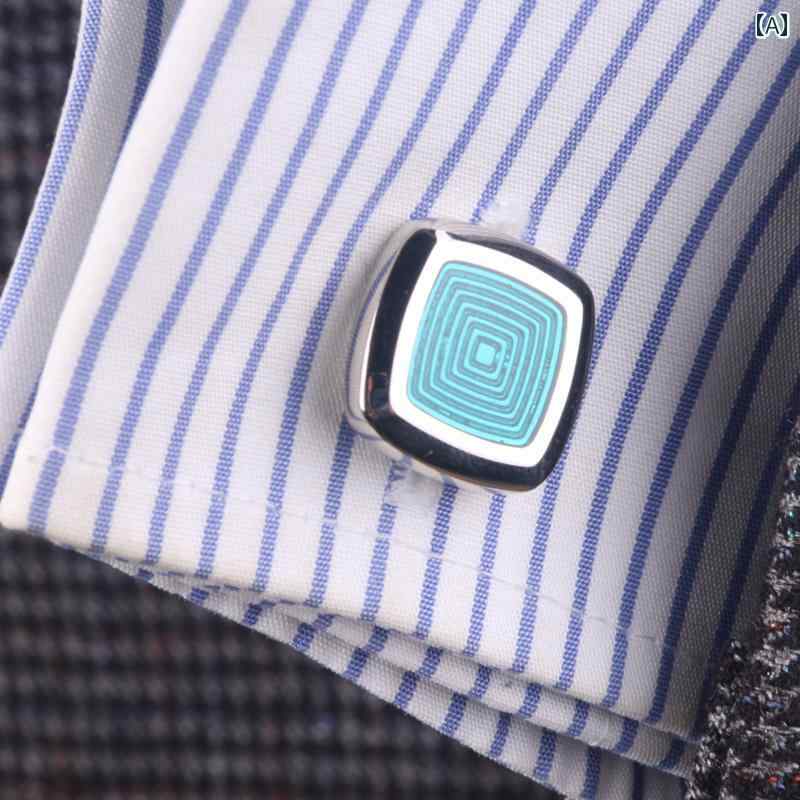 カフスボタン シャツ メンズ レディース 銅 パーティー ビジネス フレンチ シンプル おしゃれ カジュアル スクエア ラウンド 長方形 シルバー プレゼント ...