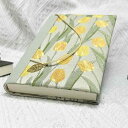 ブックカバー 布 A5 ノート 手帳 文庫本サイズ 書籍 保護 調整可能 繰り返し使える チャーム付き しおり紐 おしゃれ チューリップ柄 通勤 通学 読書